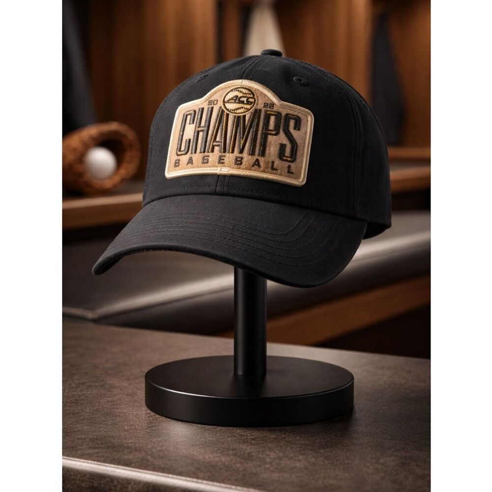 NWT Black NC Tarheels 2022 ACC Baseball Conf Tournament Champs Hat Adjustable